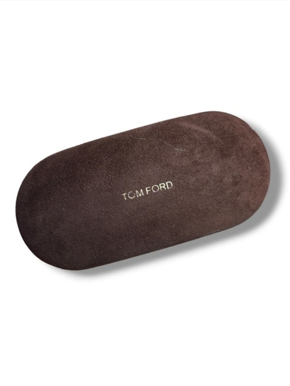 TOM FORD Brown Suede Sunglasses Hard CaseBrown suede sunglasses hard case